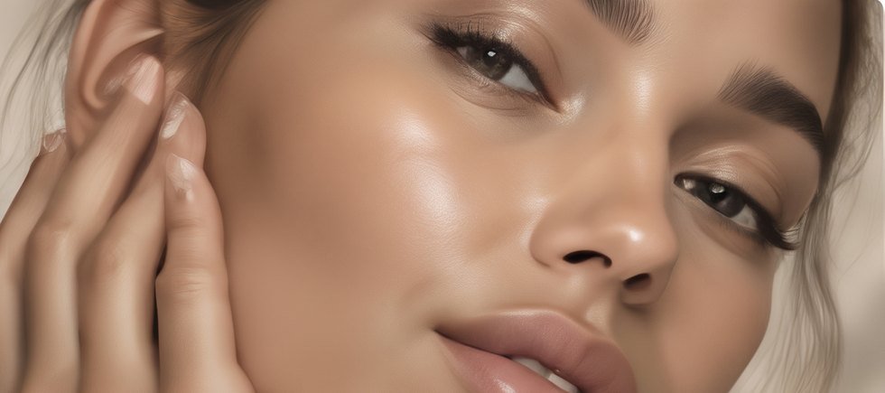 Close-up of clear skin after microneedling
